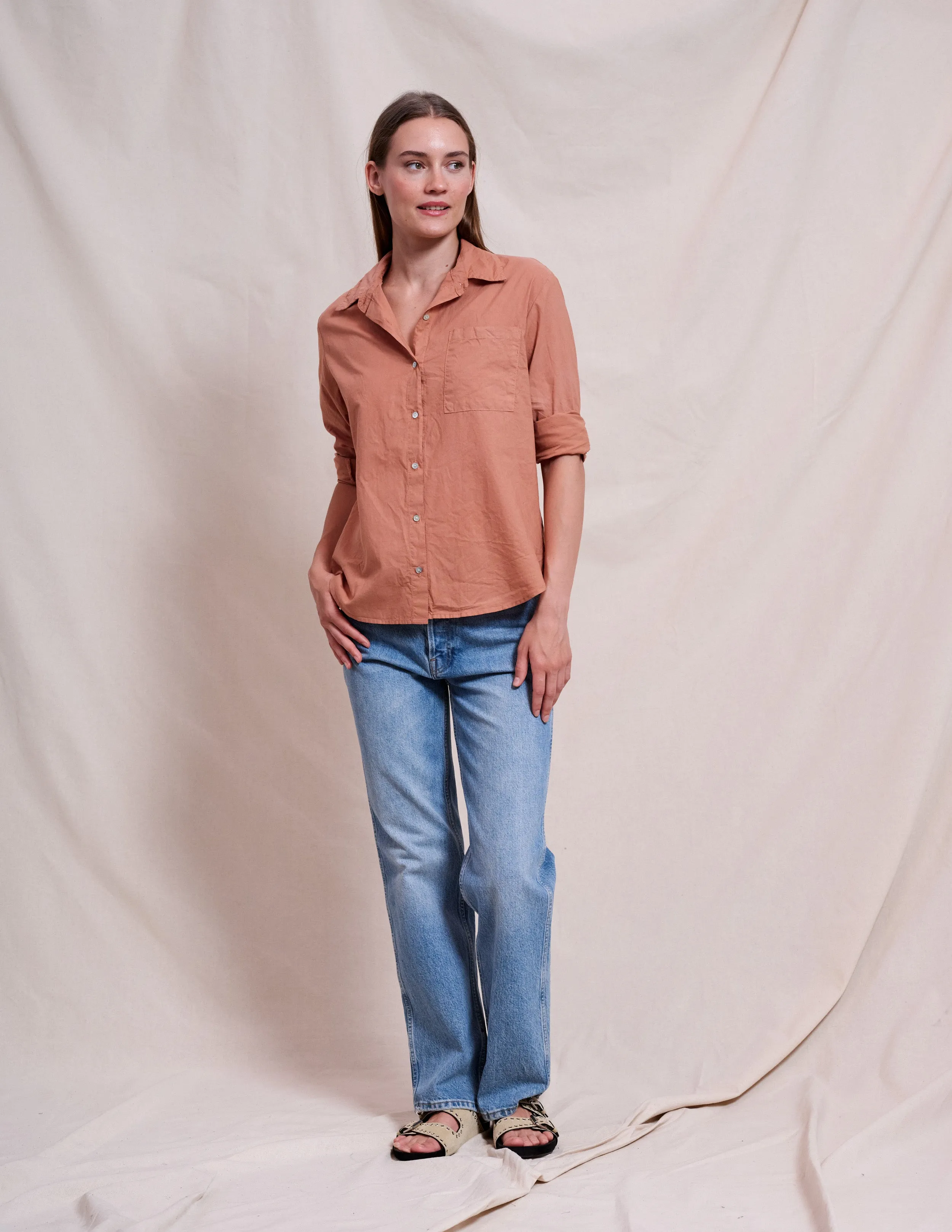 Sundry Motivation Classic Shirt in Vintage Rust