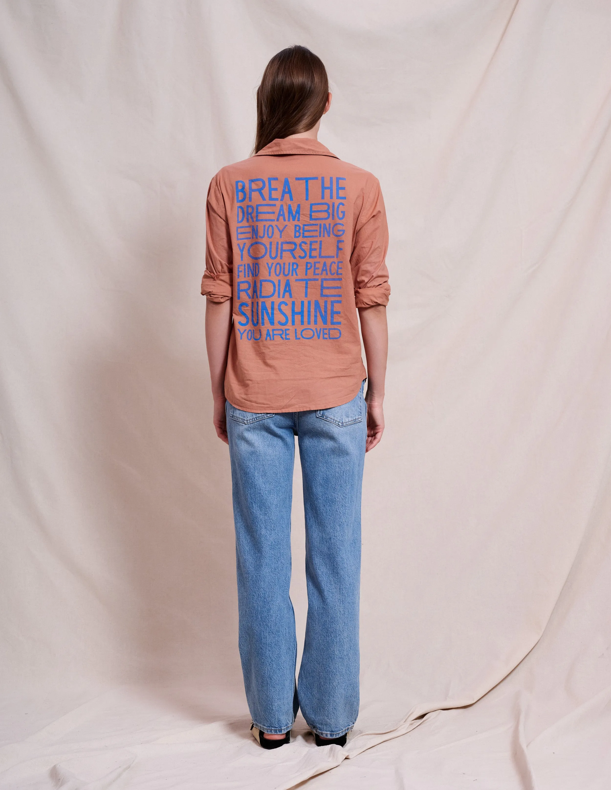 Sundry Motivation Classic Shirt in Vintage Rust