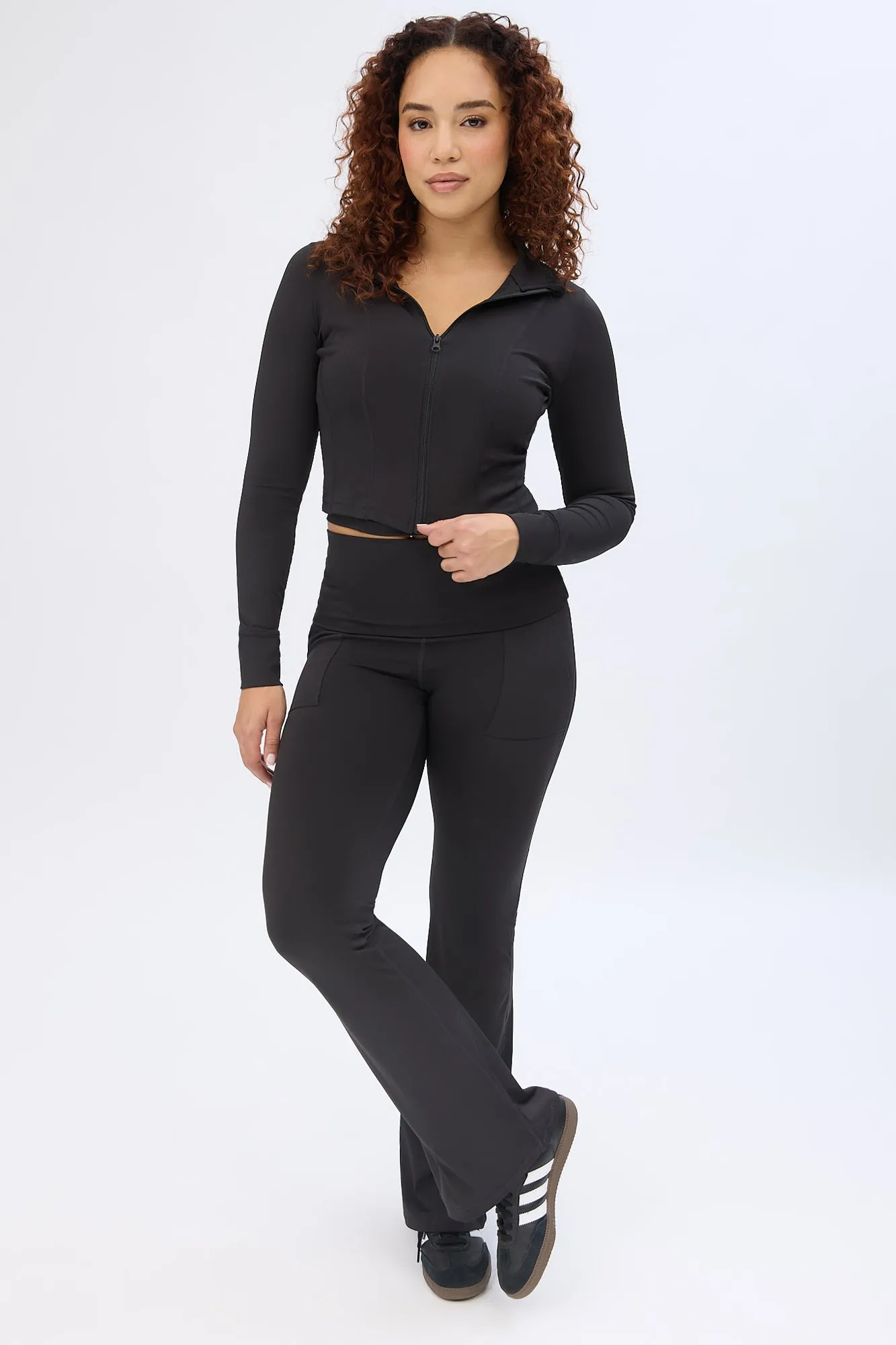 Super Smooth Zip-Up Skimmer Top