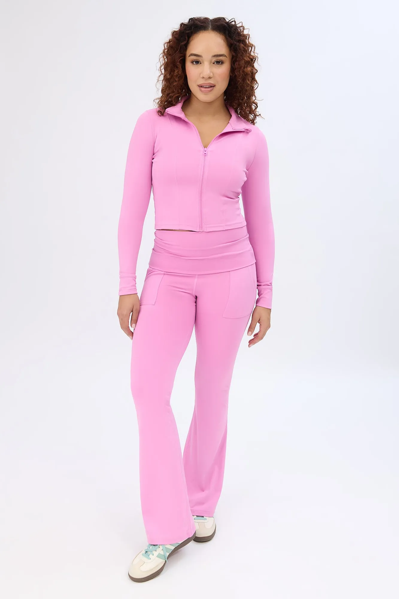 Super Smooth Zip-Up Skimmer Top