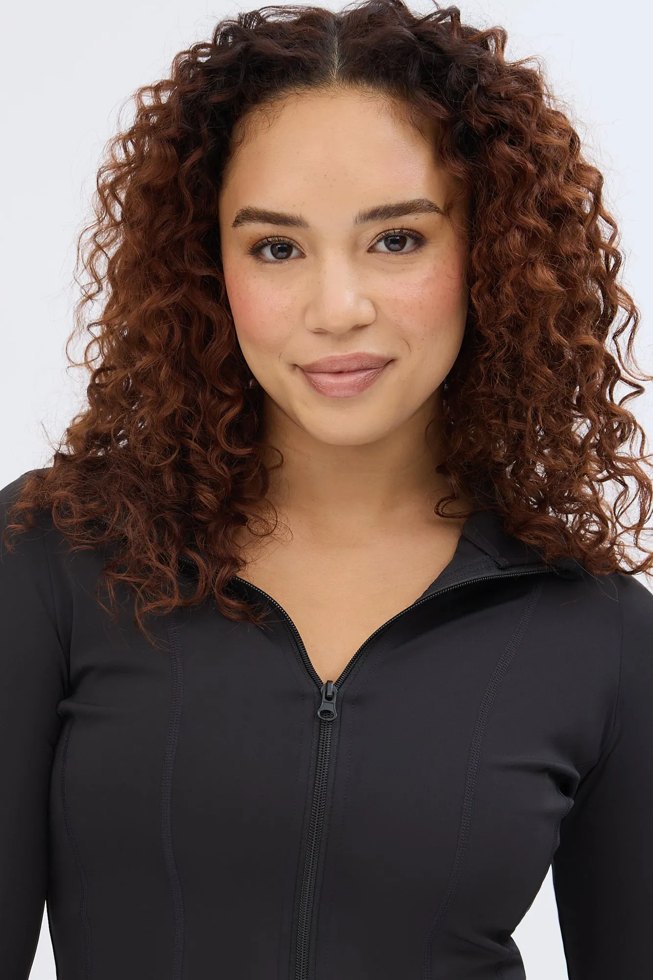 Super Smooth Zip-Up Skimmer Top