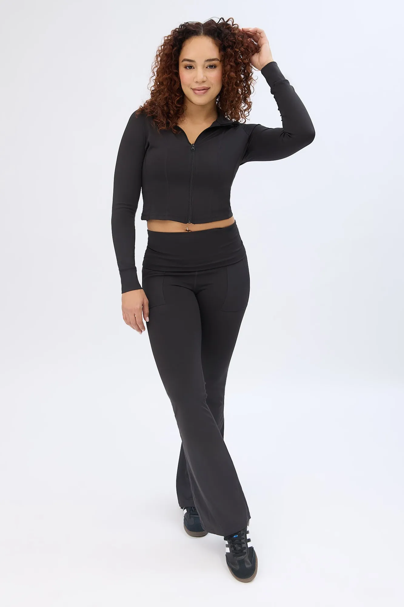 Super Smooth Zip-Up Skimmer Top
