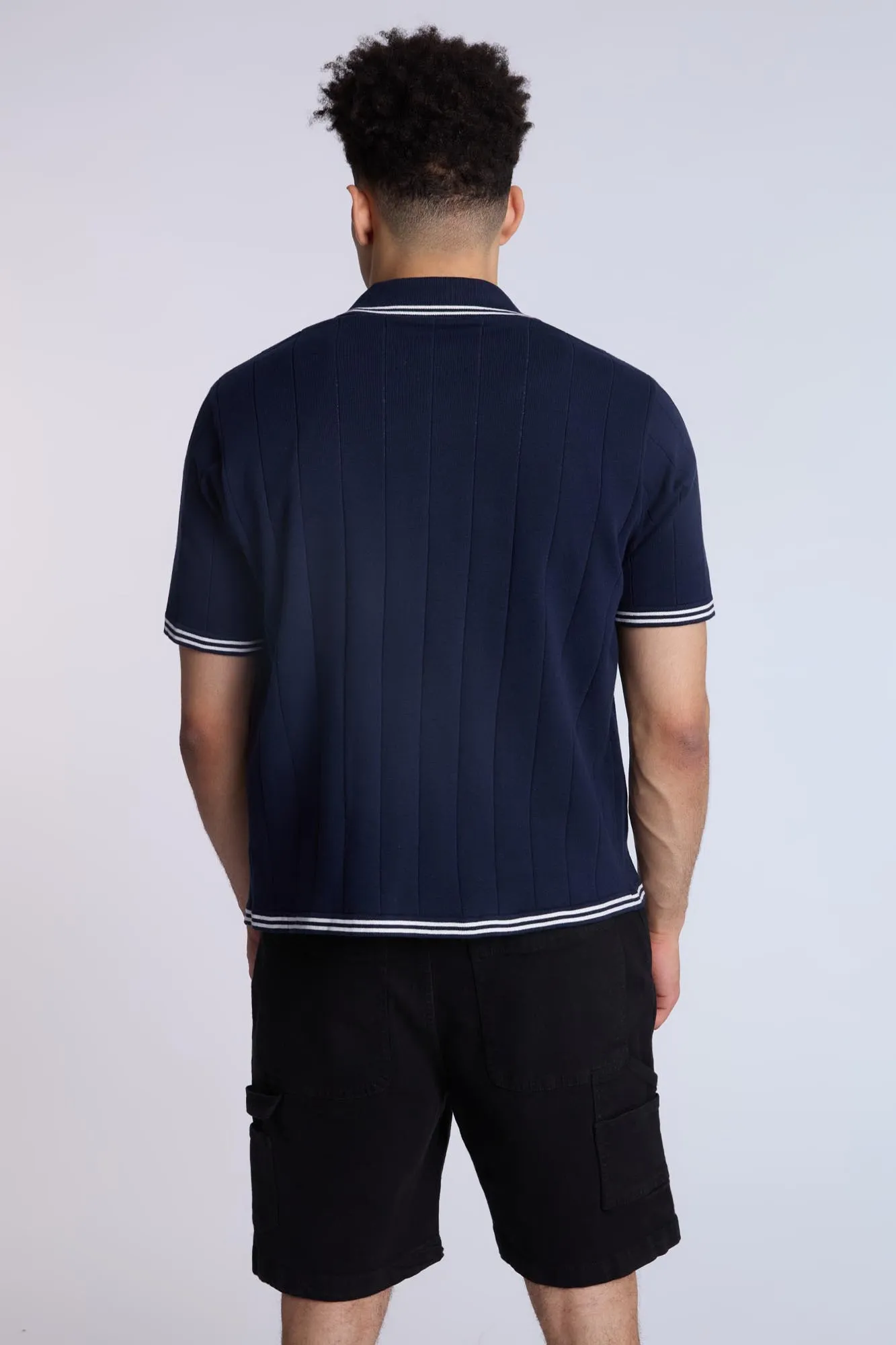 Sweater Knit Short Sleeve Shirt