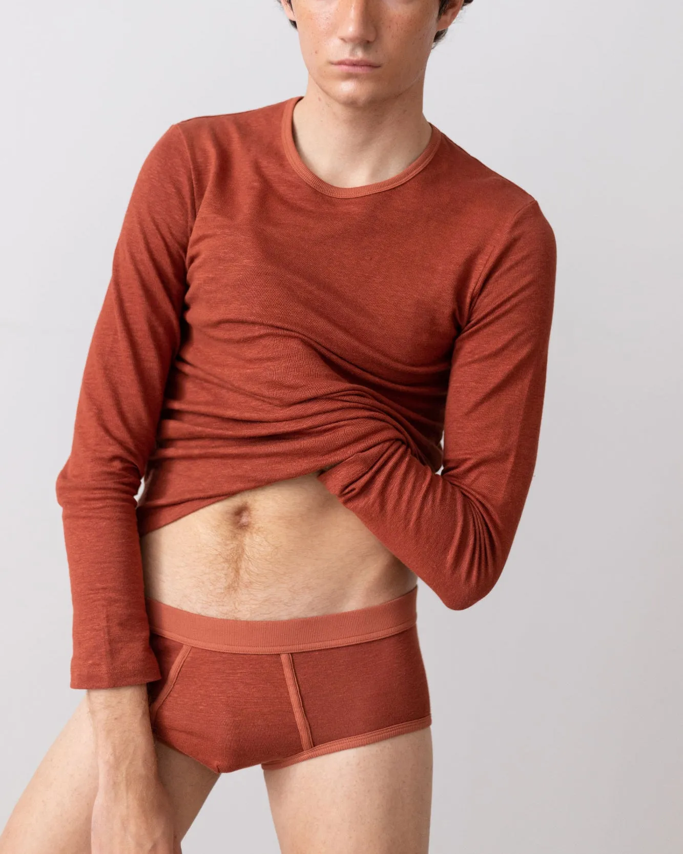 TA-CT Denali Linen Briefs - Rust
