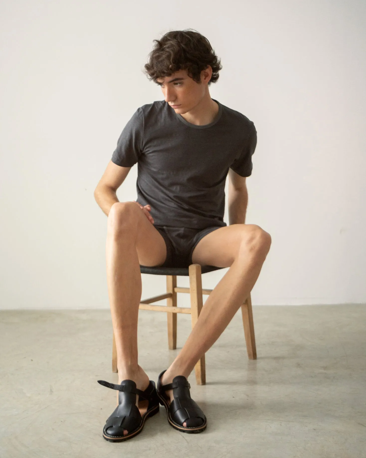TA-CT Kern Linen T Shirt - Anthracite