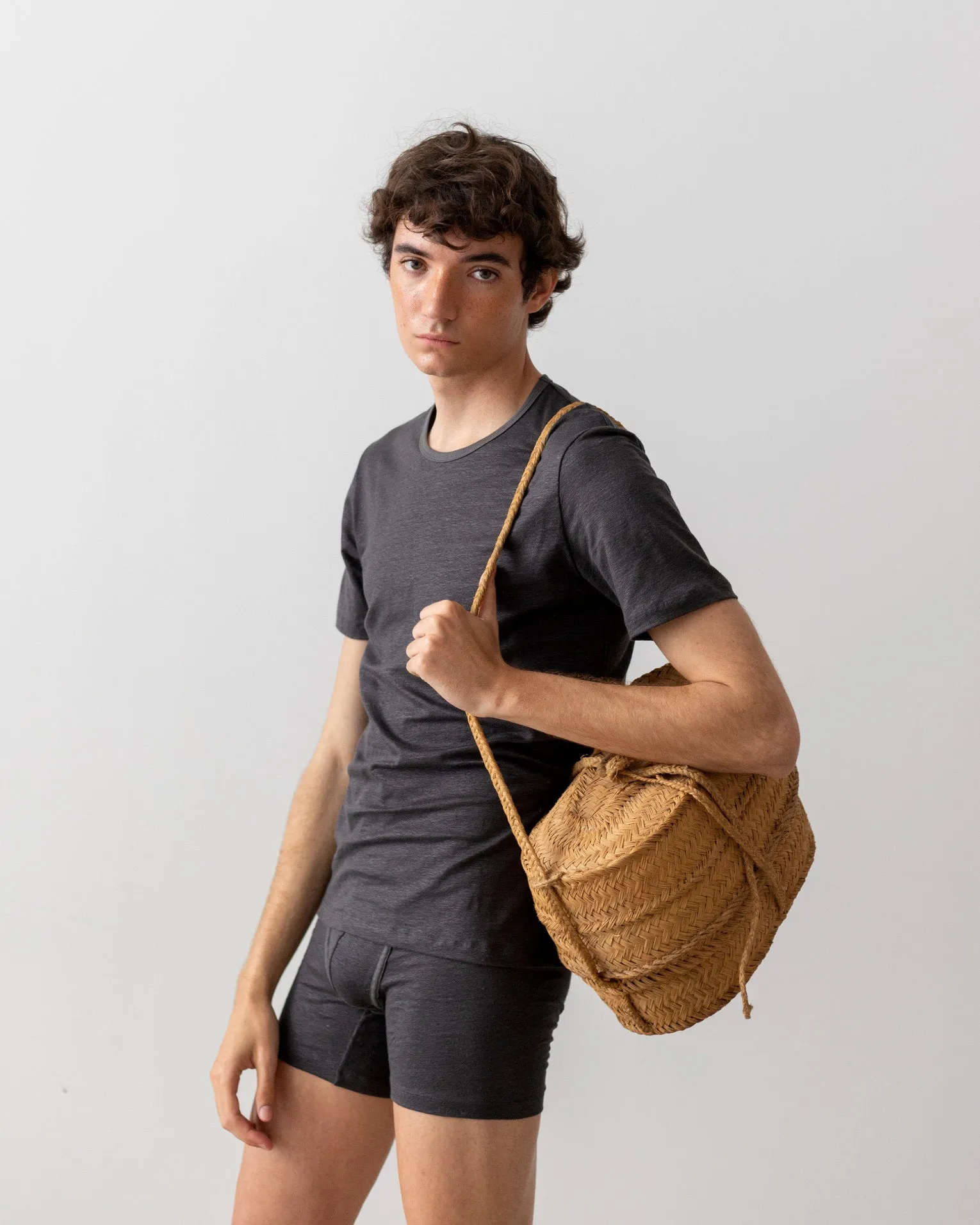 TA-CT Kern Linen T Shirt - Anthracite