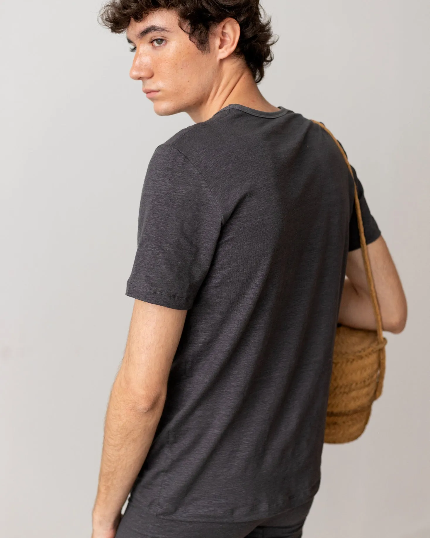 TA-CT Kern Linen T Shirt - Anthracite
