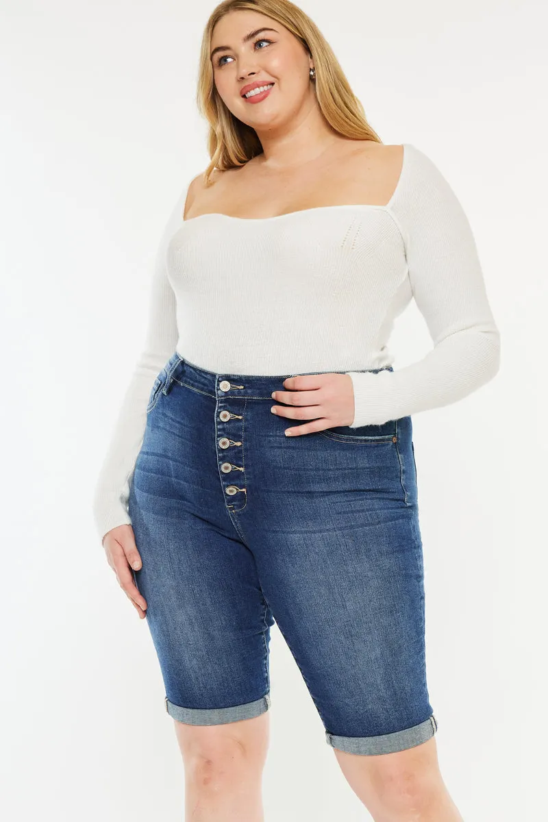 Tatiana High Rise Bermuda Shorts (Plus Size)