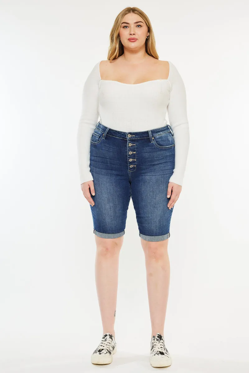Tatiana High Rise Bermuda Shorts (Plus Size)