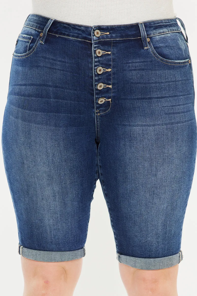Tatiana High Rise Bermuda Shorts (Plus Size)