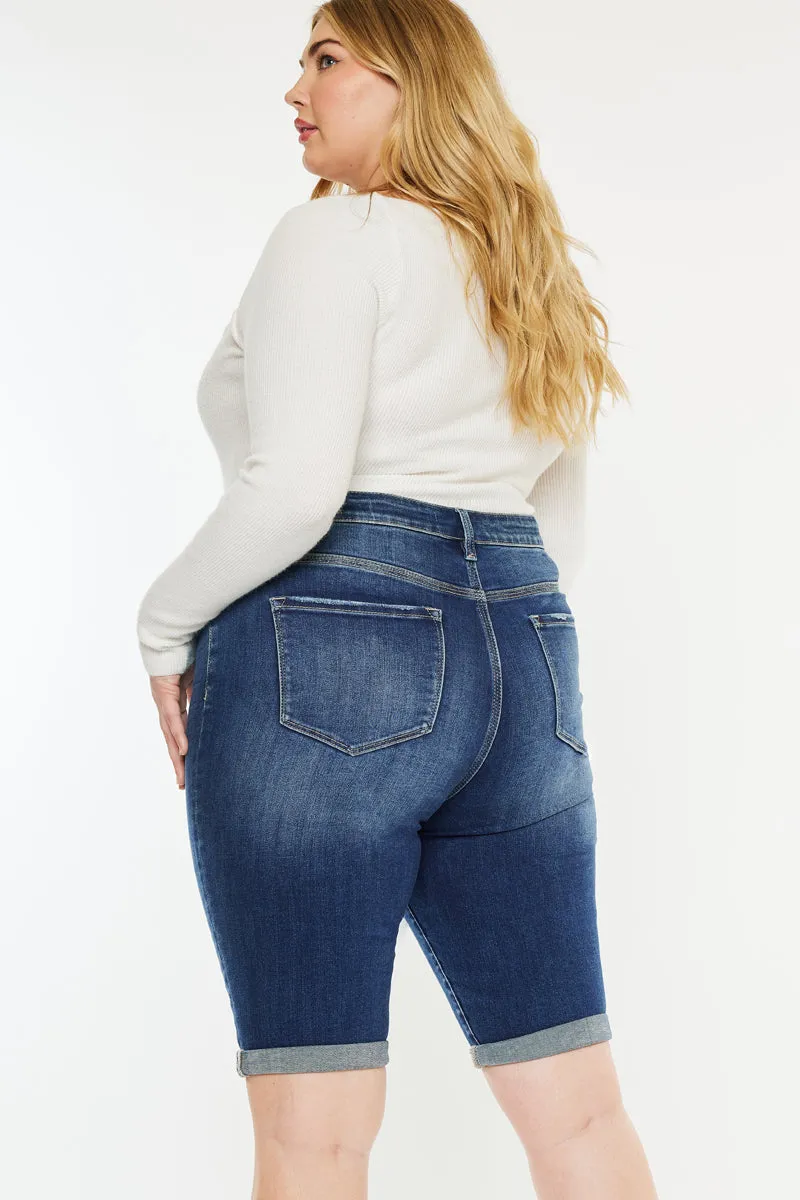 Tatiana High Rise Bermuda Shorts (Plus Size)