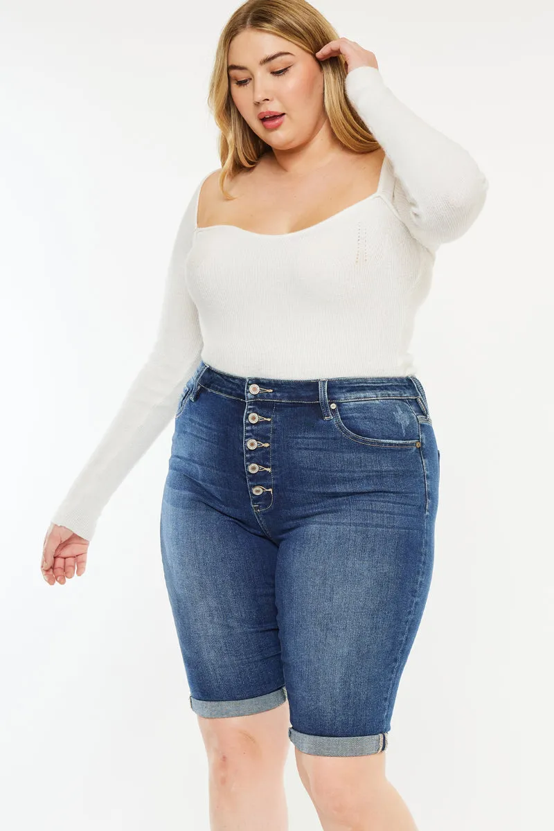 Tatiana High Rise Bermuda Shorts (Plus Size)