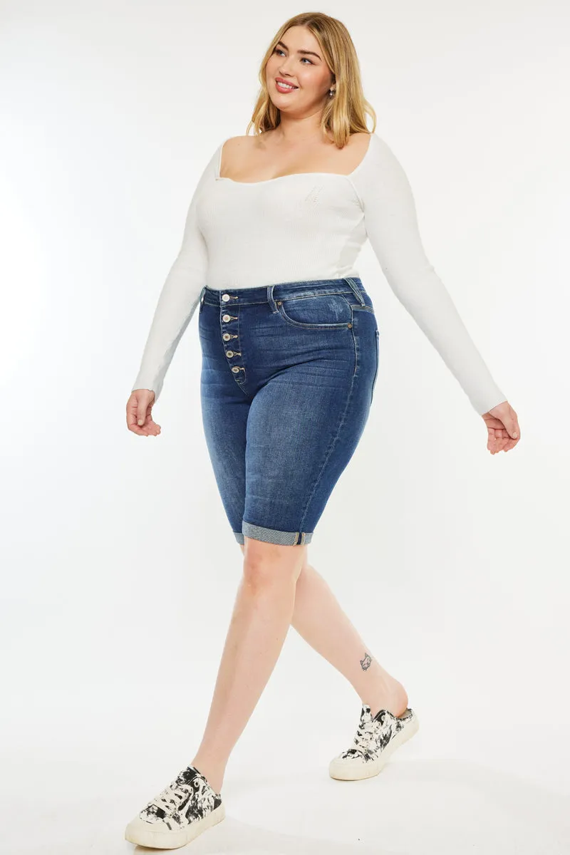 Tatiana High Rise Bermuda Shorts (Plus Size)