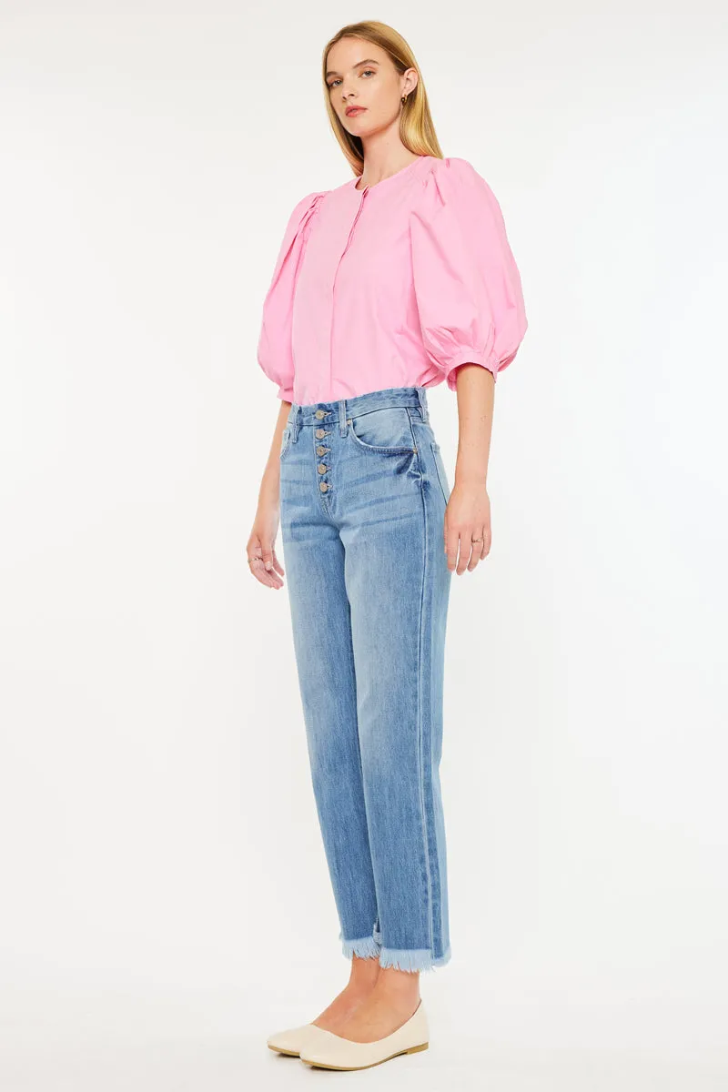 Taurus High Rise Straight Leg Jeans
