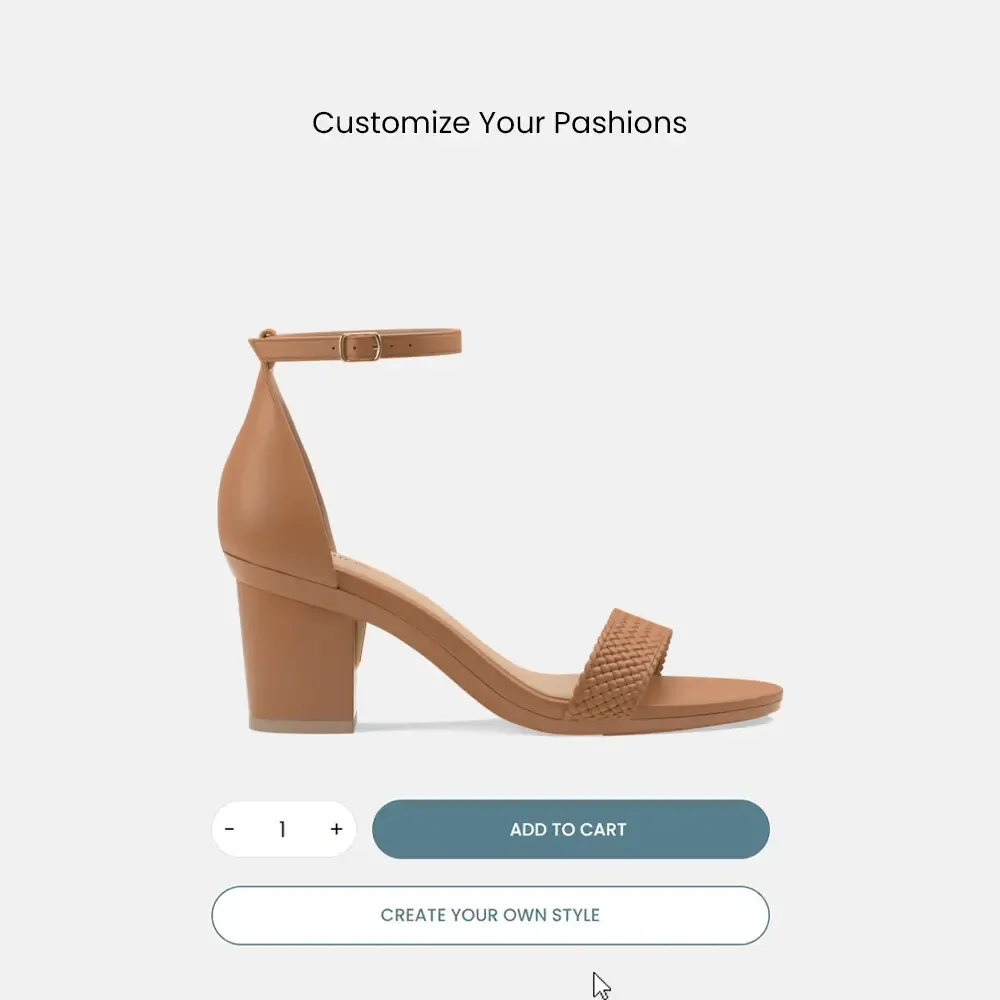 The Pashionista - Whiskey Braid   Block Heel Kit 3 Whiskey - FINAL SALE
