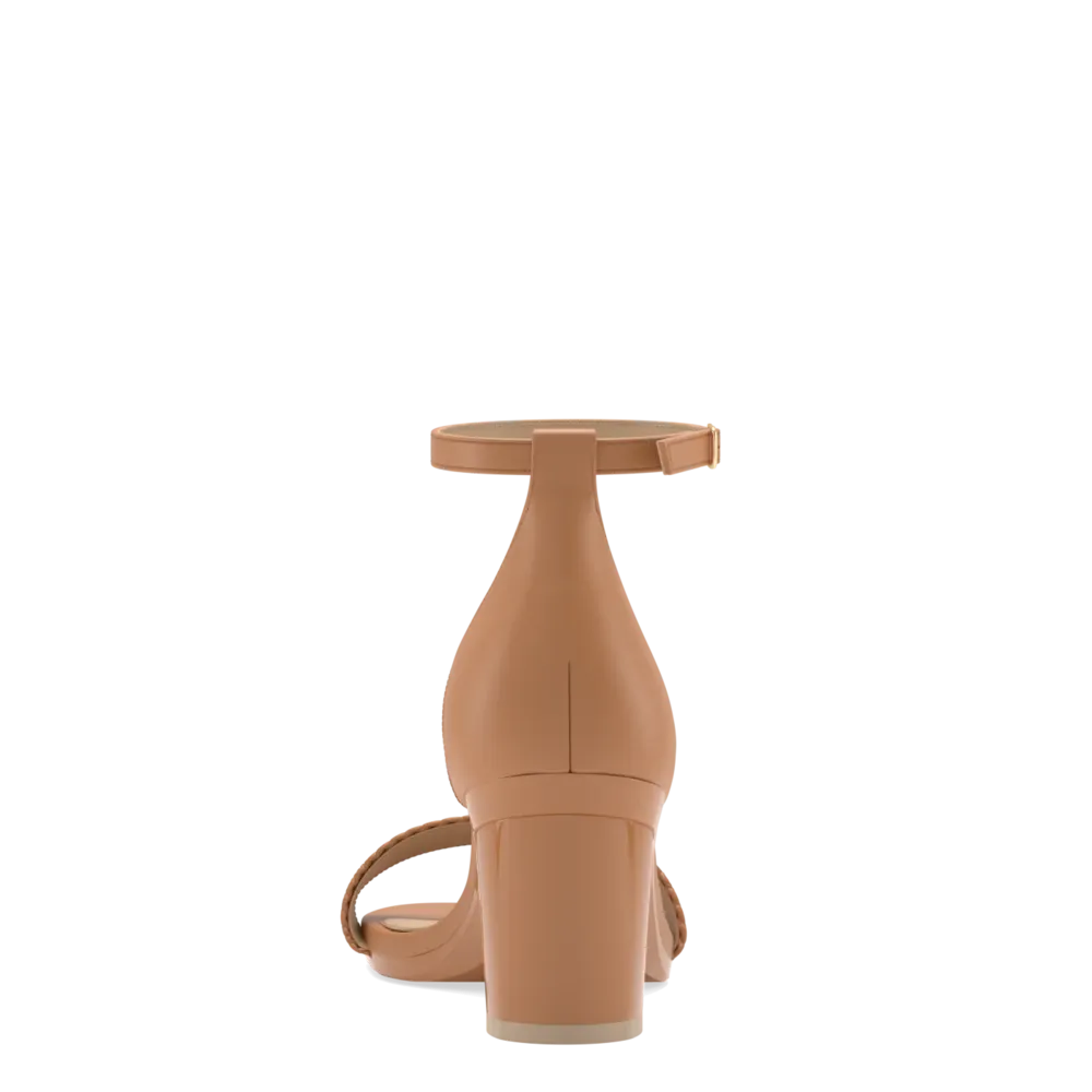 The Pashionista - Whiskey Braid   Block Heel Kit 3 Whiskey - FINAL SALE