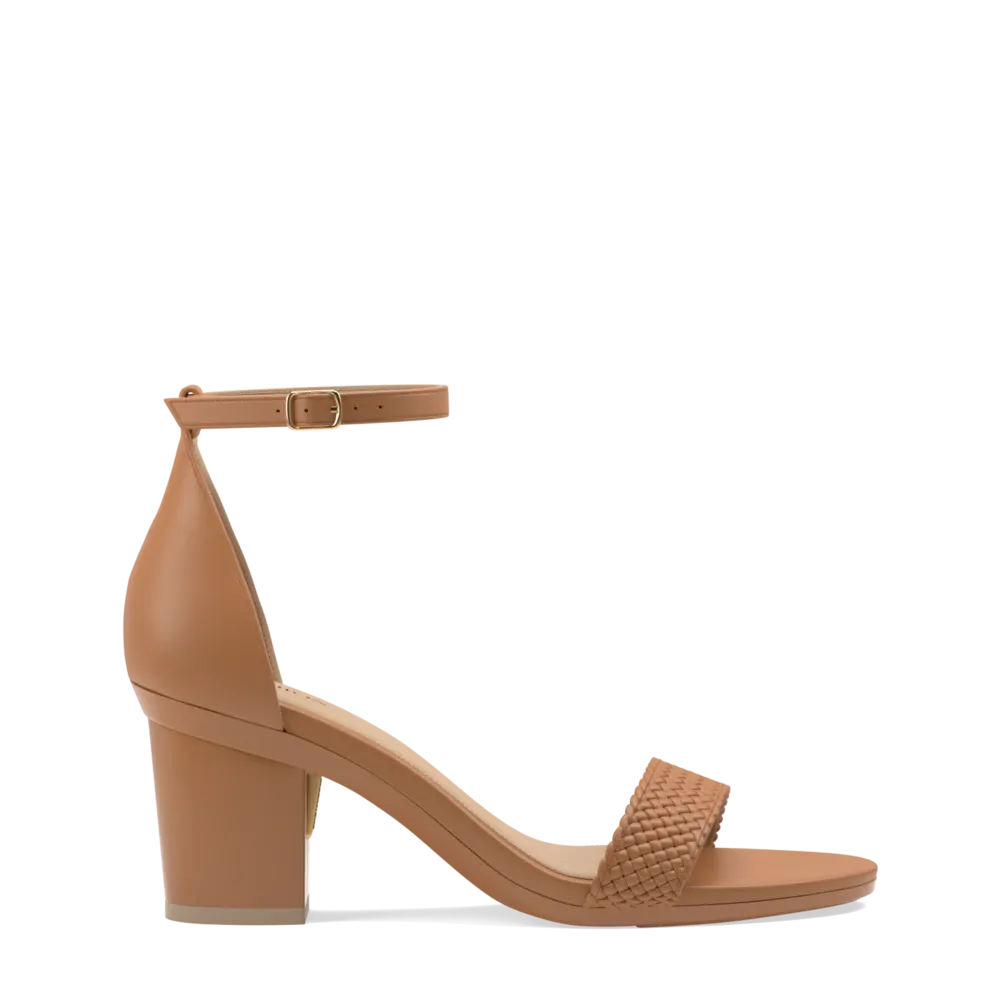 The Pashionista - Whiskey Braid   Block Heel Kit 3 Whiskey - FINAL SALE