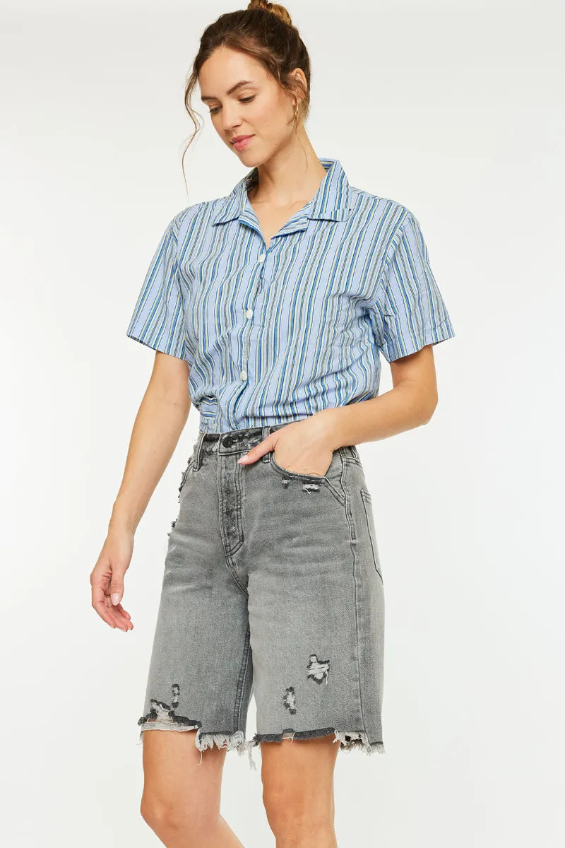 Theodora Ultra High Rise 90's Bermuda Shorts