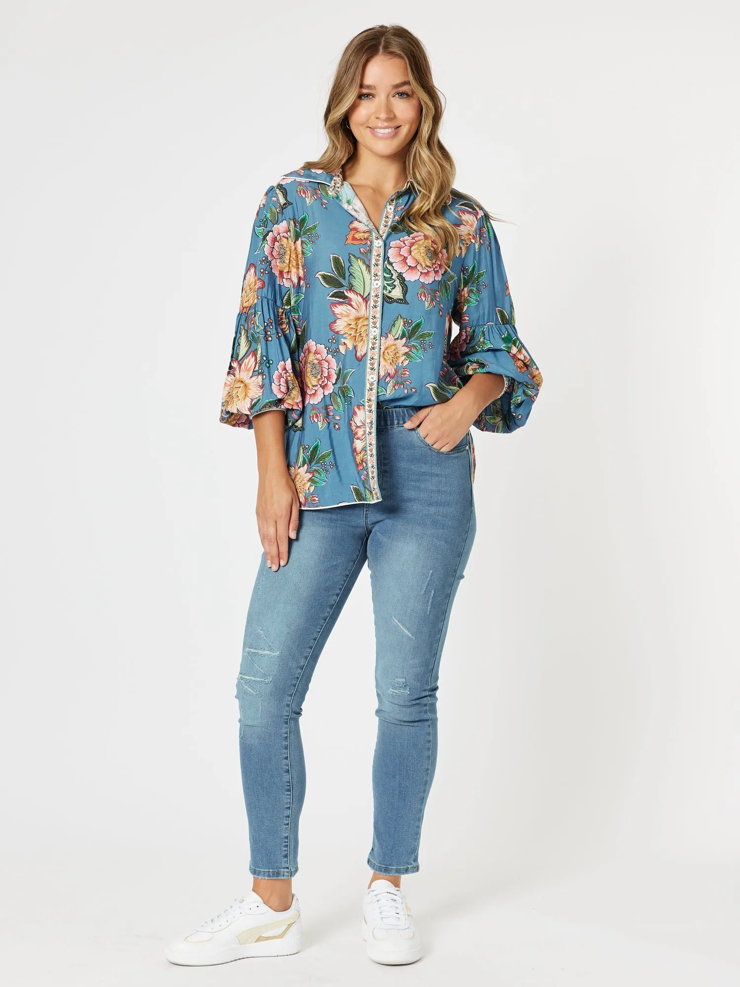 Threadz Vintage Rose Top Multi