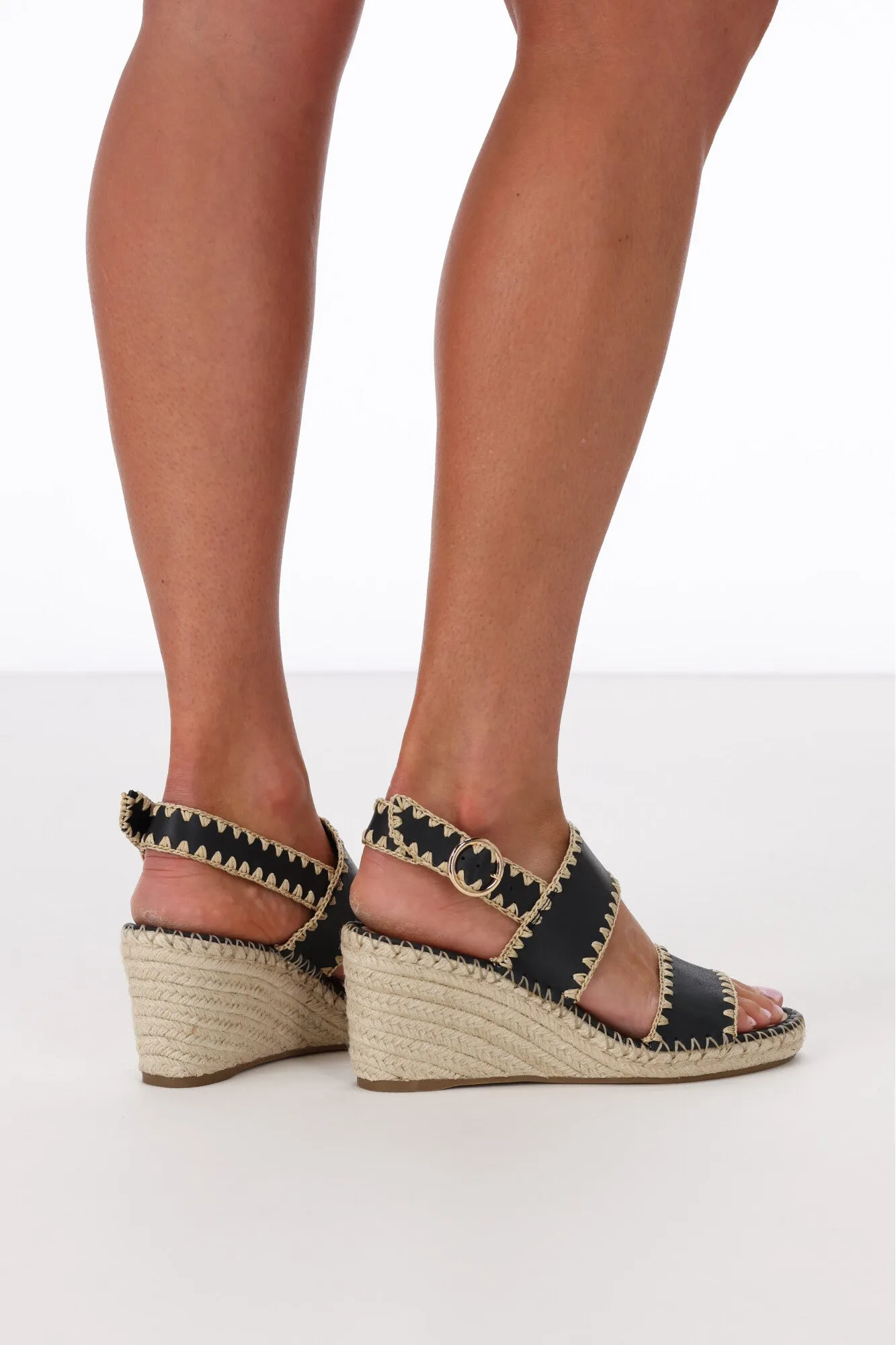 Top End Gogos Wedge Black -Natural