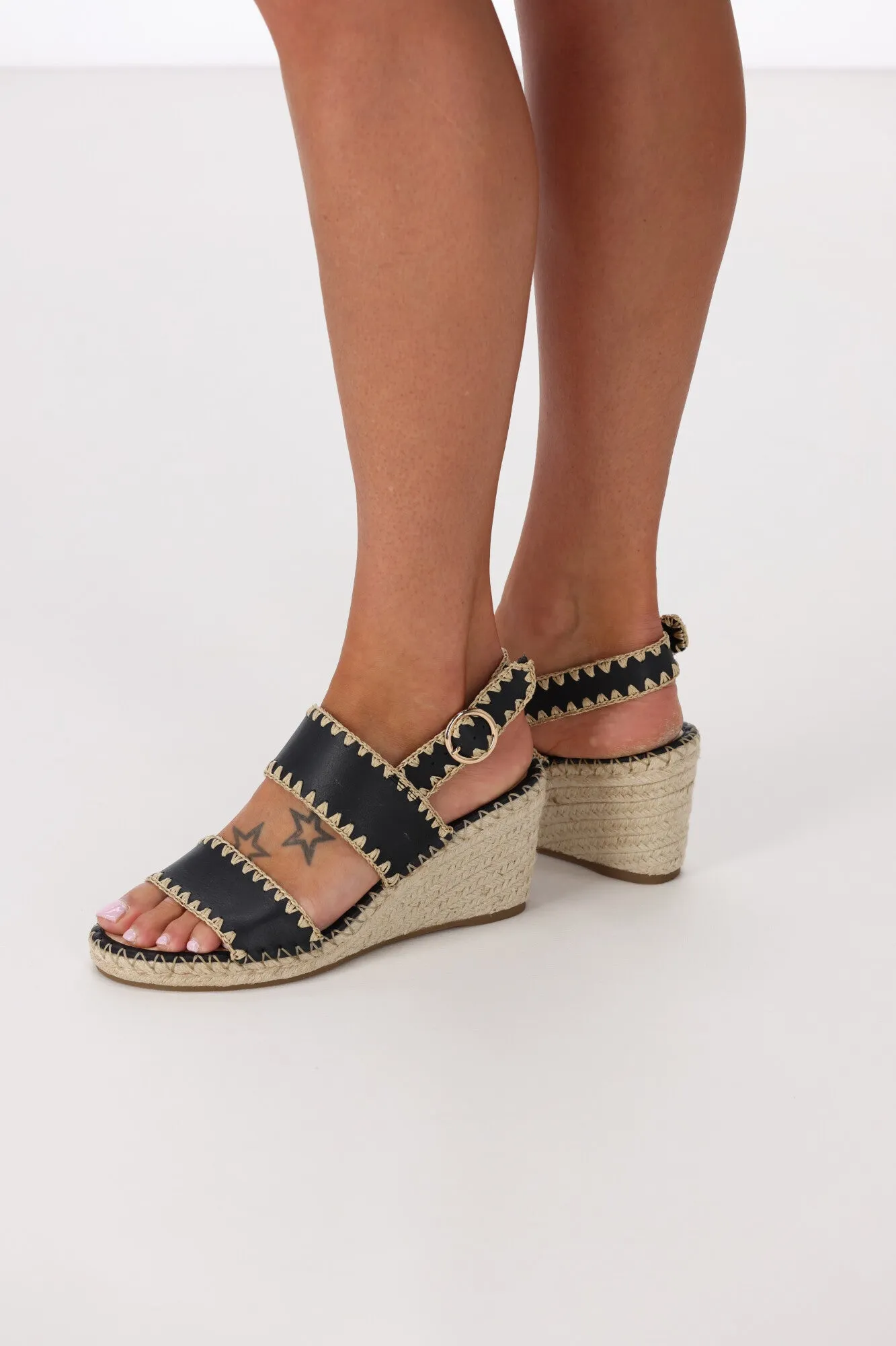 Top End Gogos Wedge Black -Natural