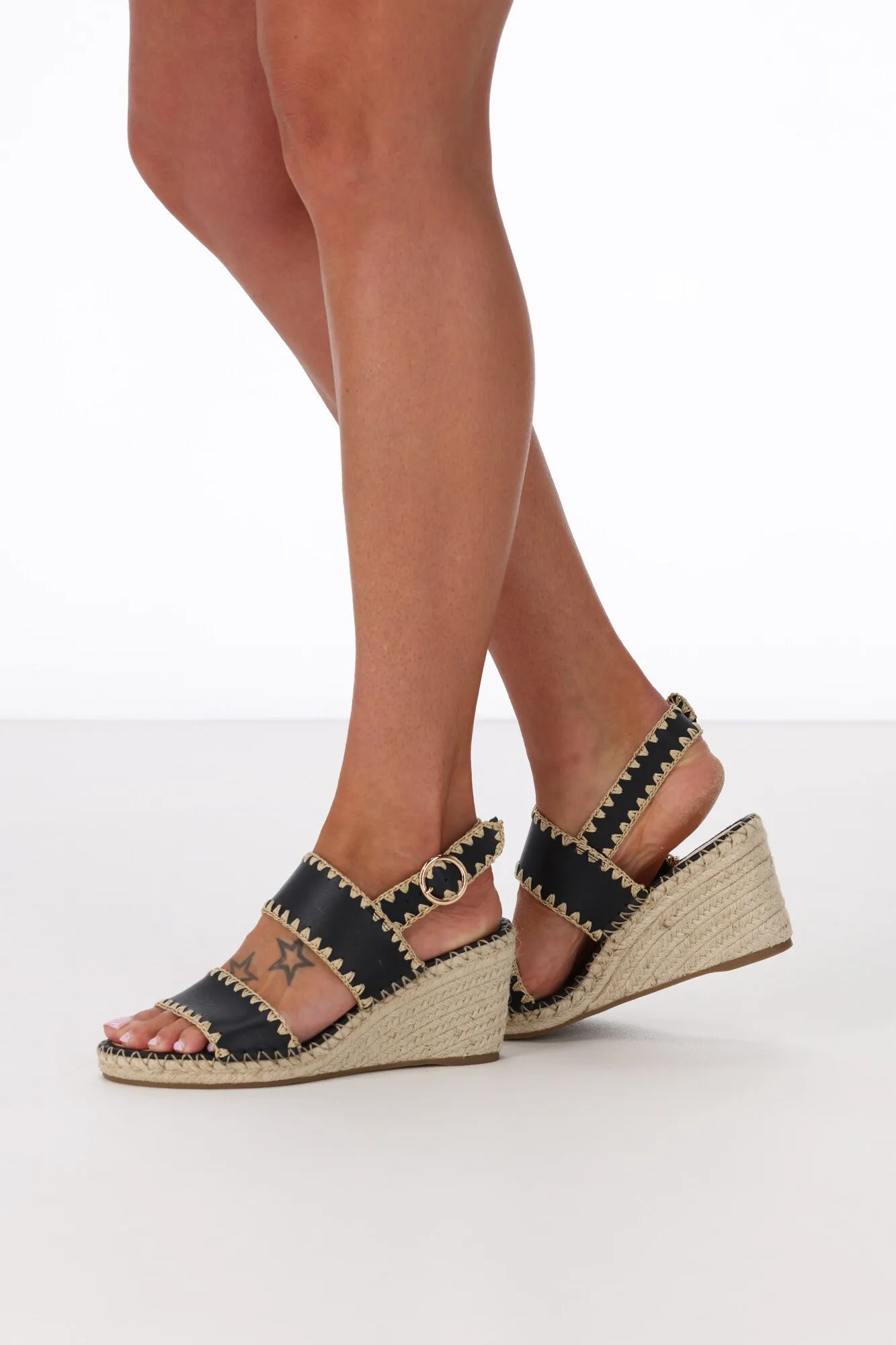 Top End Gogos Wedge Black -Natural