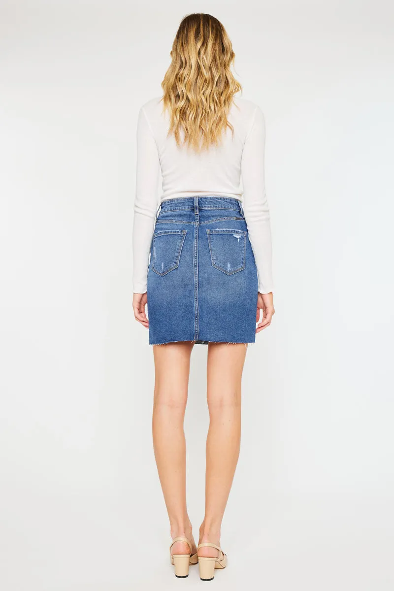 Trixie Fringed Hem Mini Skirt