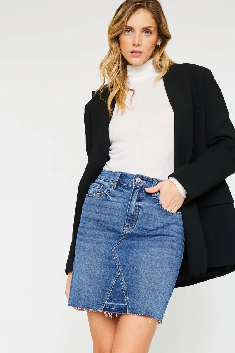 Trixie Fringed Hem Mini Skirt