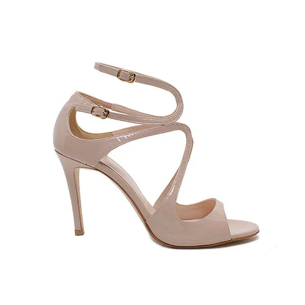 *UK size 13 - CONFESSION - black patent , 10cm heels