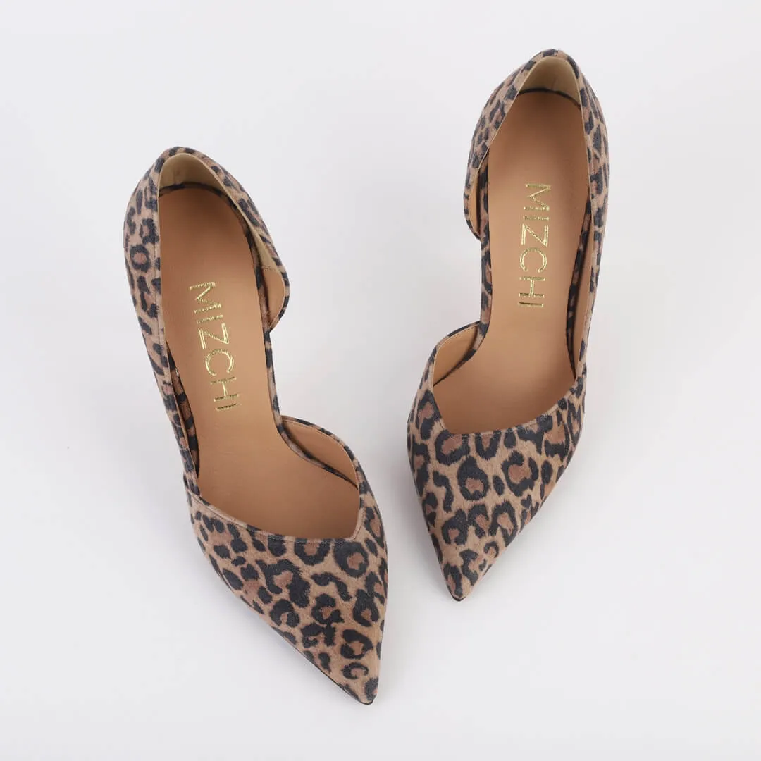 *UK size 13  - MAINZE - leopard, 7cm heels