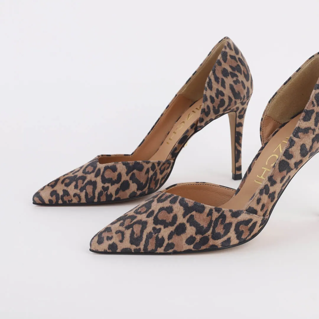 *UK size 13  - MAINZE - leopard, 7cm heels