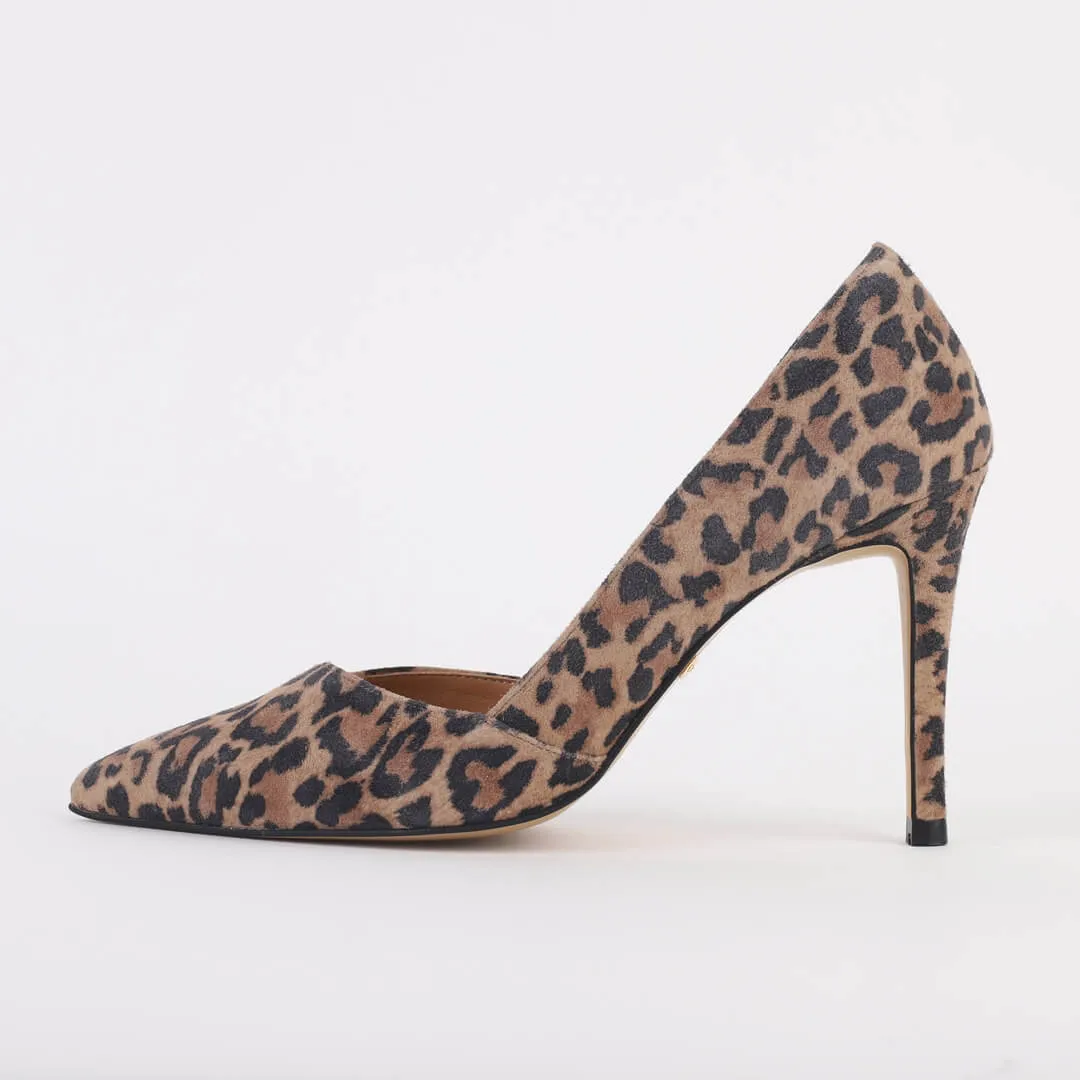 *UK size 13  - MAINZE - leopard, 7cm heels