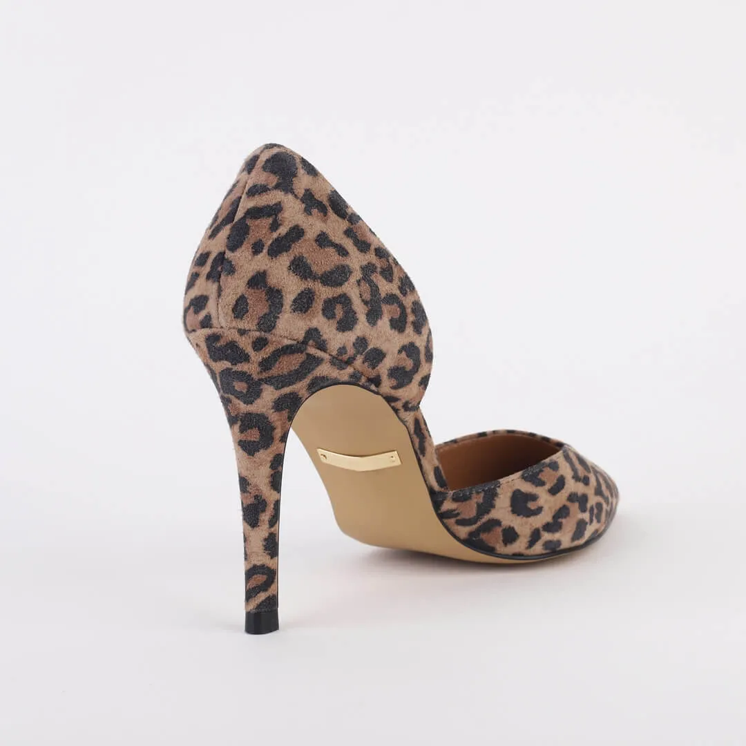 *UK size 13  - MAINZE - leopard, 7cm heels