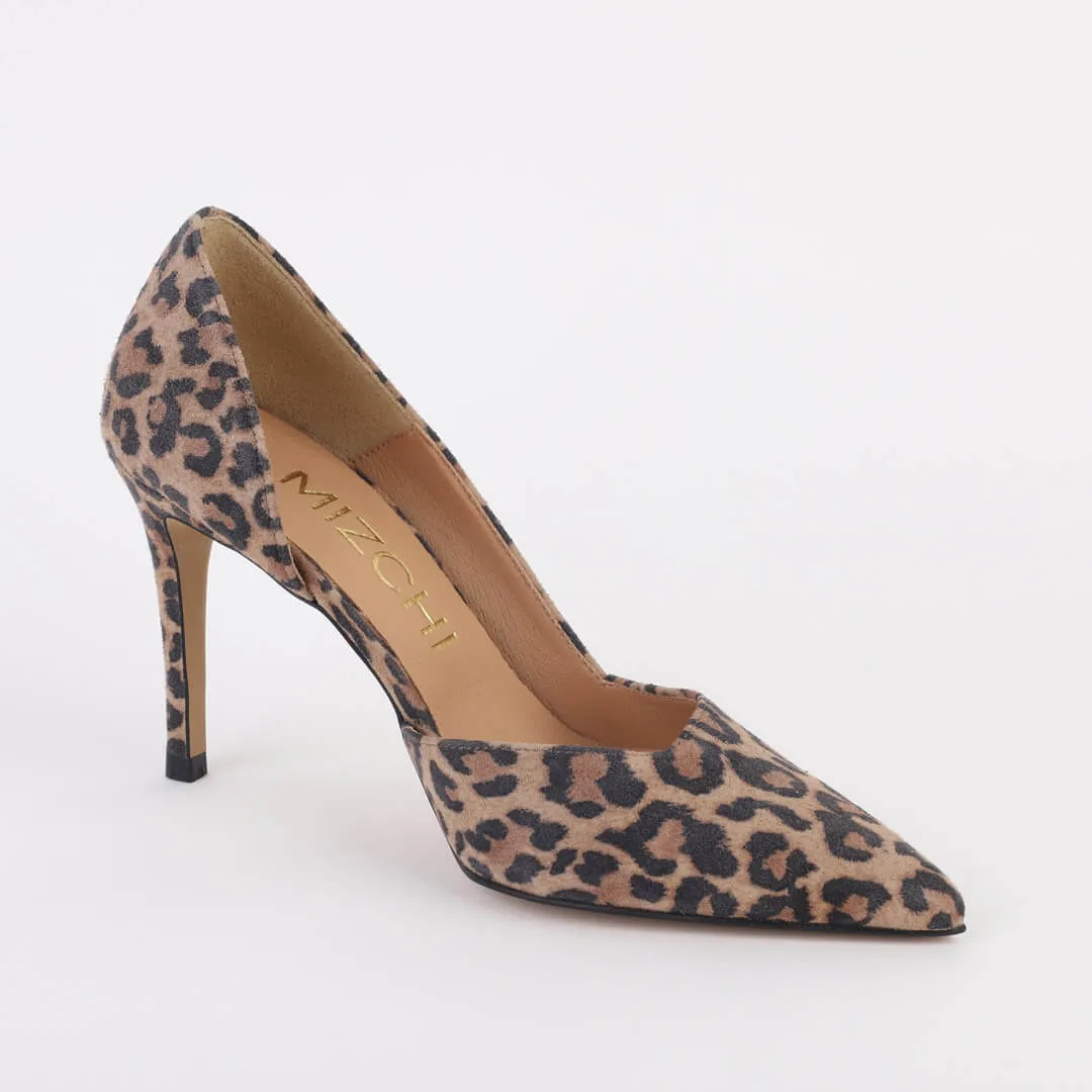 *UK size 13  - MAINZE - leopard, 7cm heels