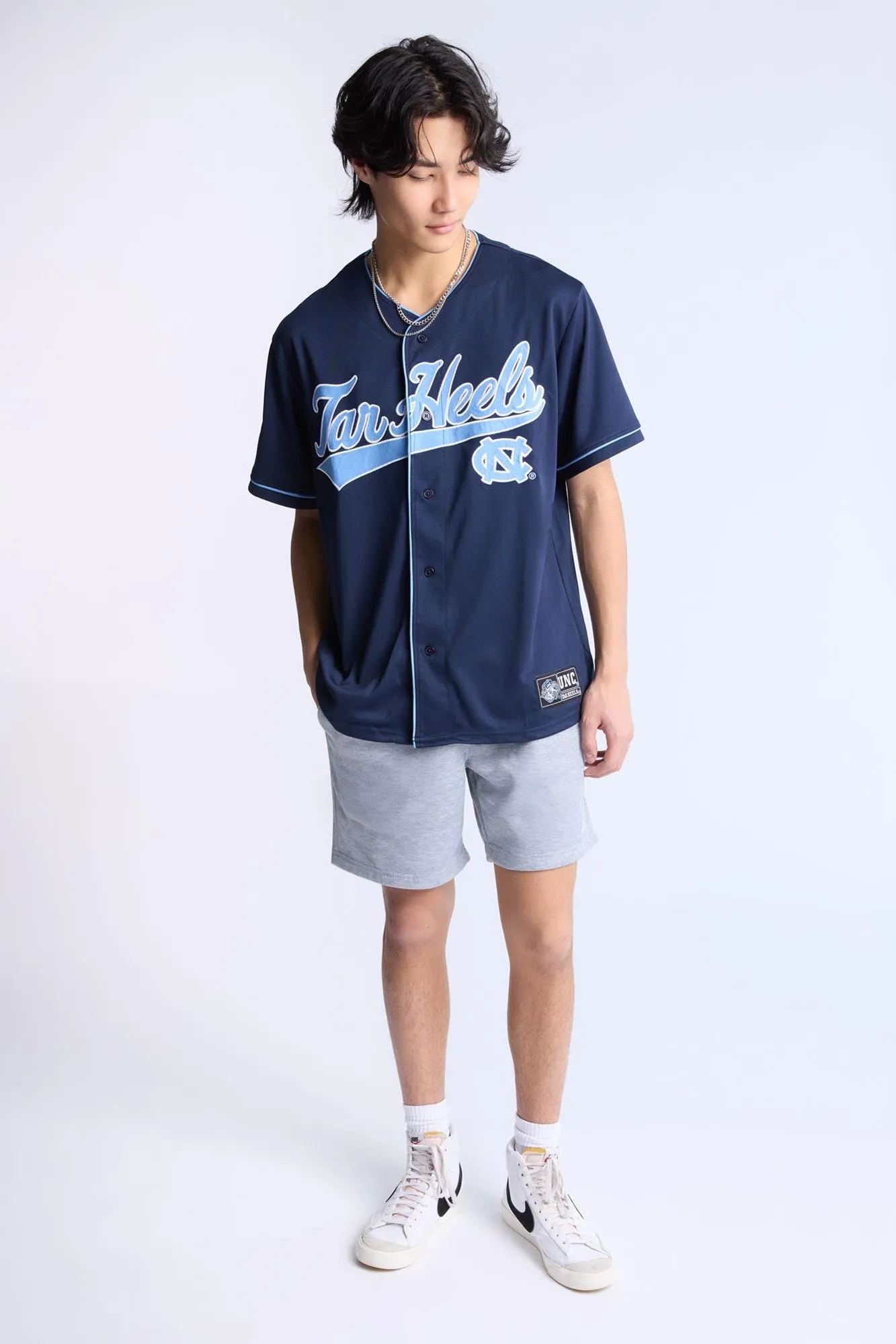 UNC Tar Heels Button-Up Baseball Jersey