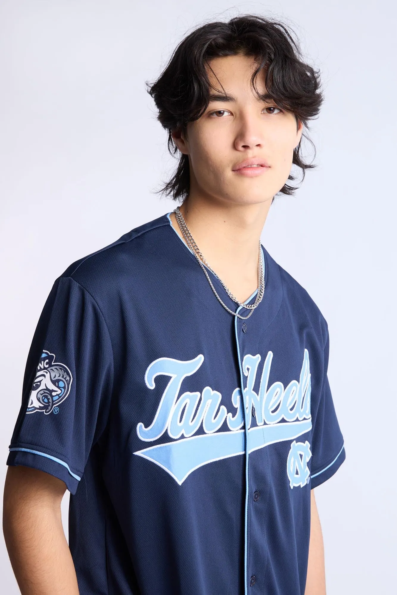UNC Tar Heels Button-Up Baseball Jersey