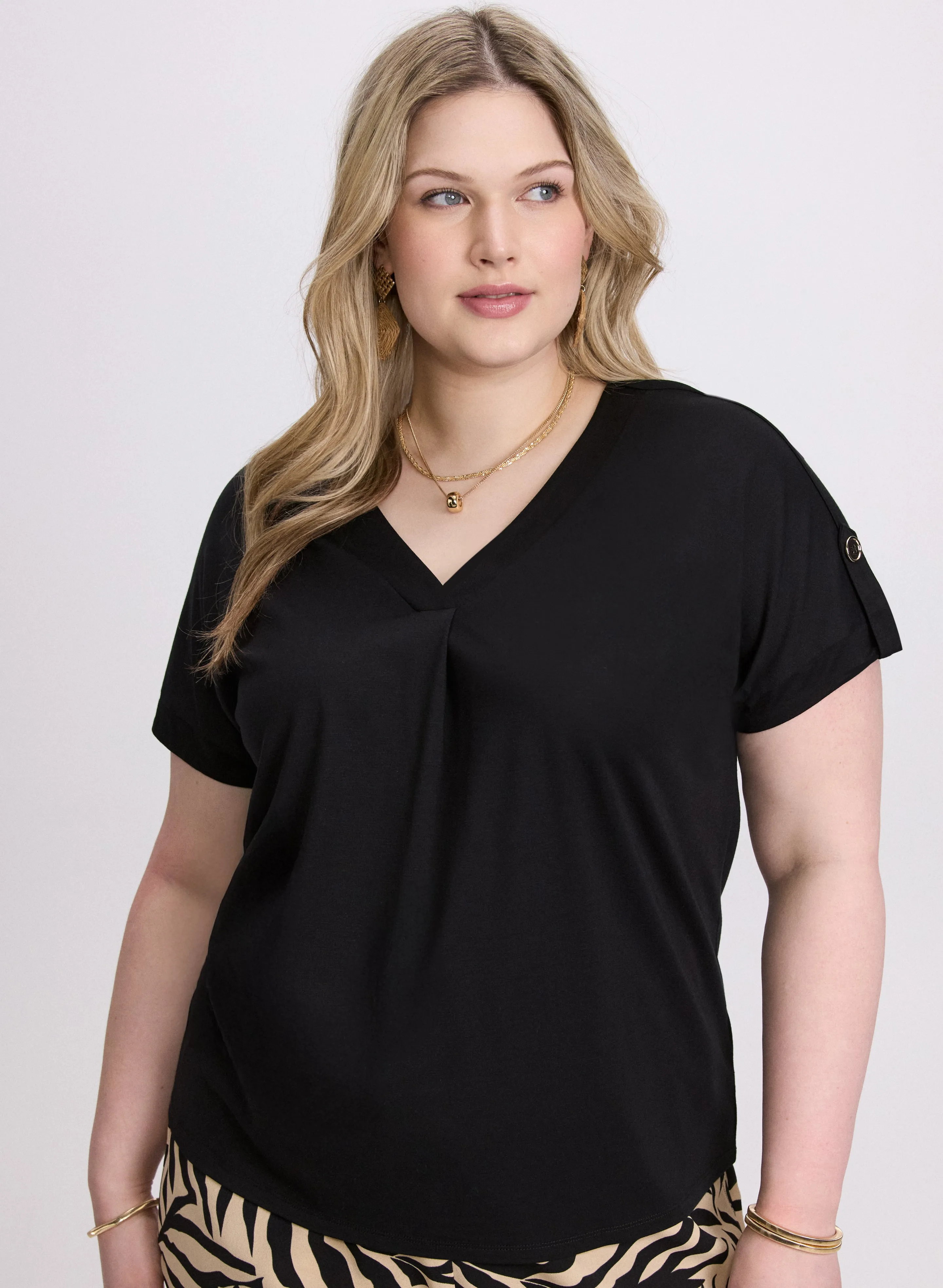 V-Neck Slub T-Shirt