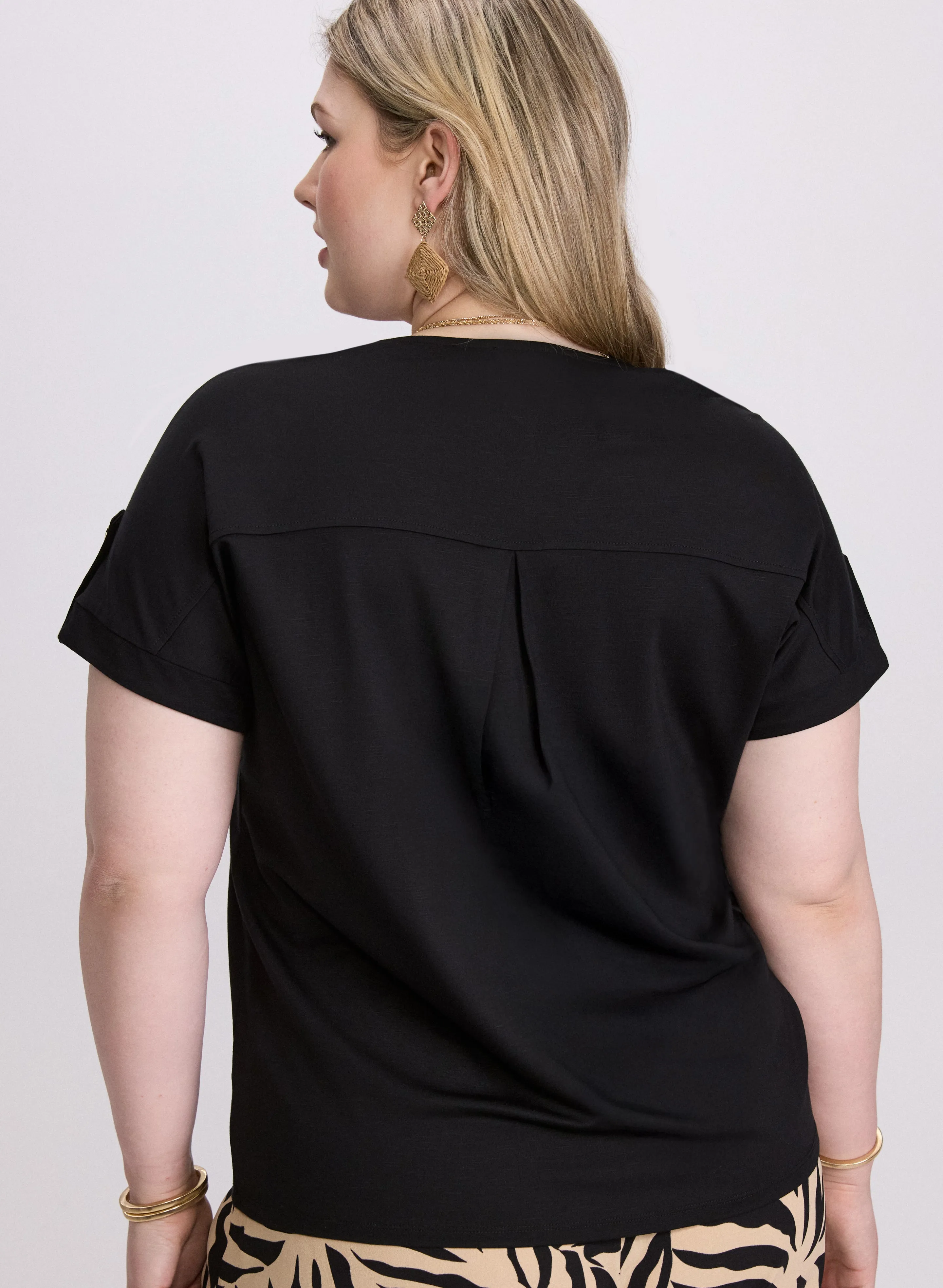 V-Neck Slub T-Shirt
