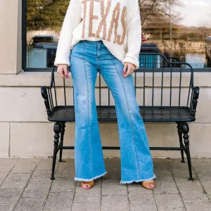 Valeria Wide Leg Palazzo Fit Jeans