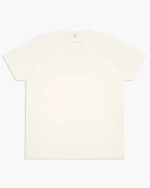 Velva Sheen 14/1 Pigment S/S Henley Tee - Off White