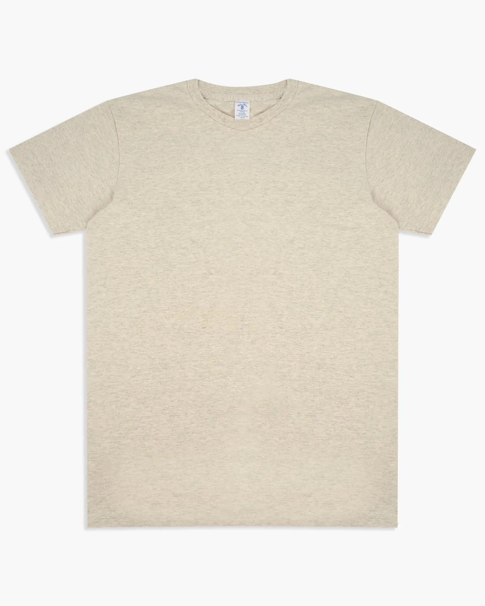 Velva Sheen 2-Pack S/S Crew Neck Tees - Oatmeal