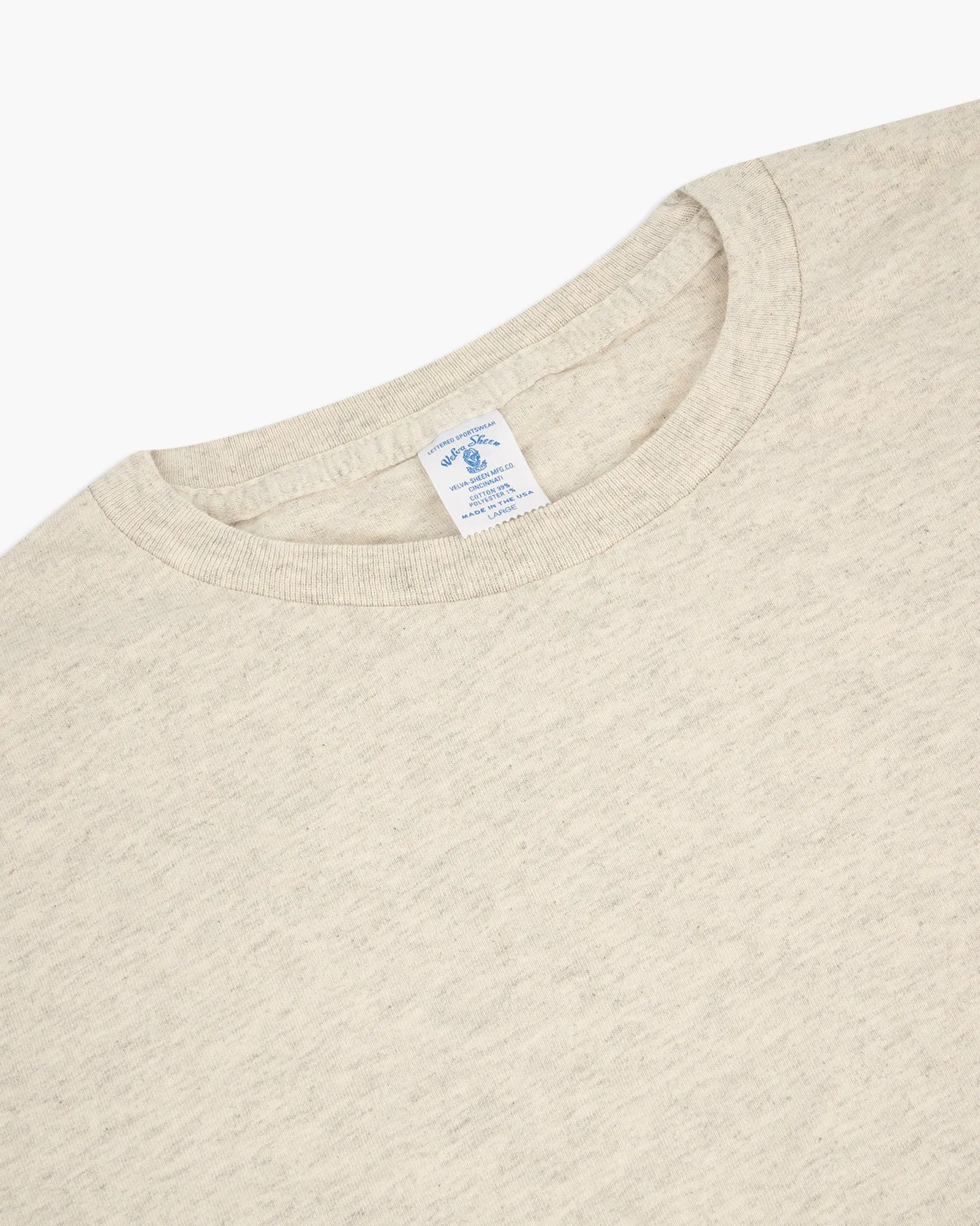 Velva Sheen 2-Pack S/S Crew Neck Tees - Oatmeal
