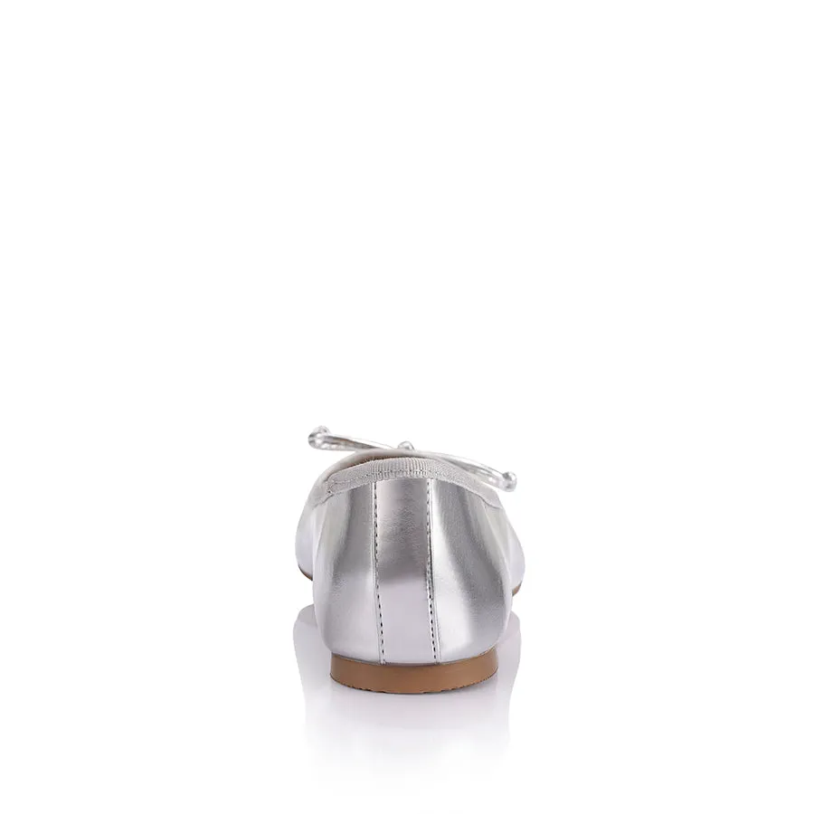 Verali Ballerina Ballet Flats Silver Smooth