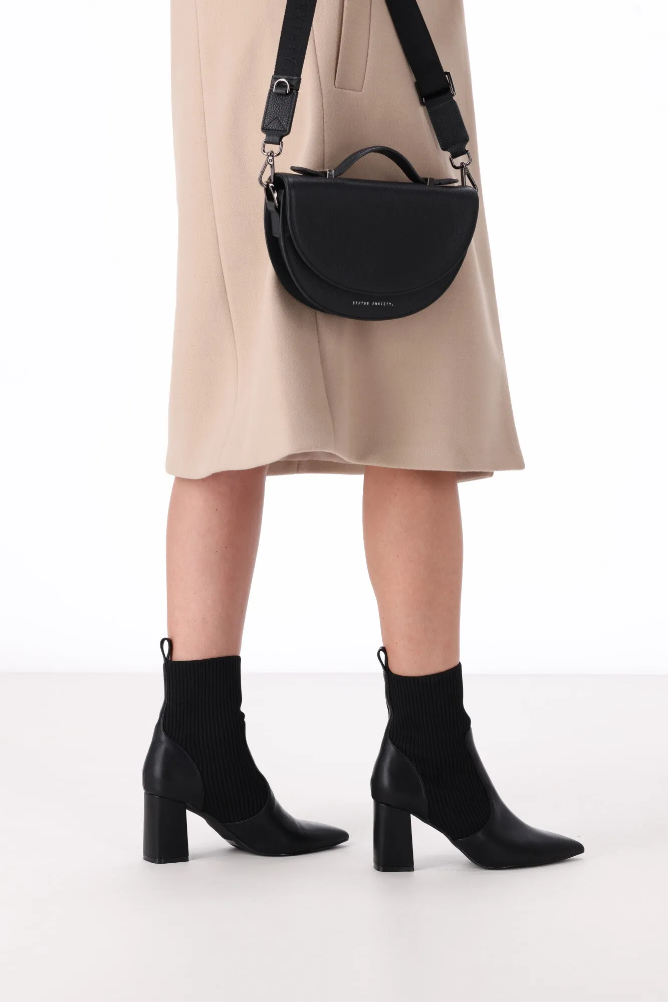 Verali Mayah Knit Ankle Boot Black
