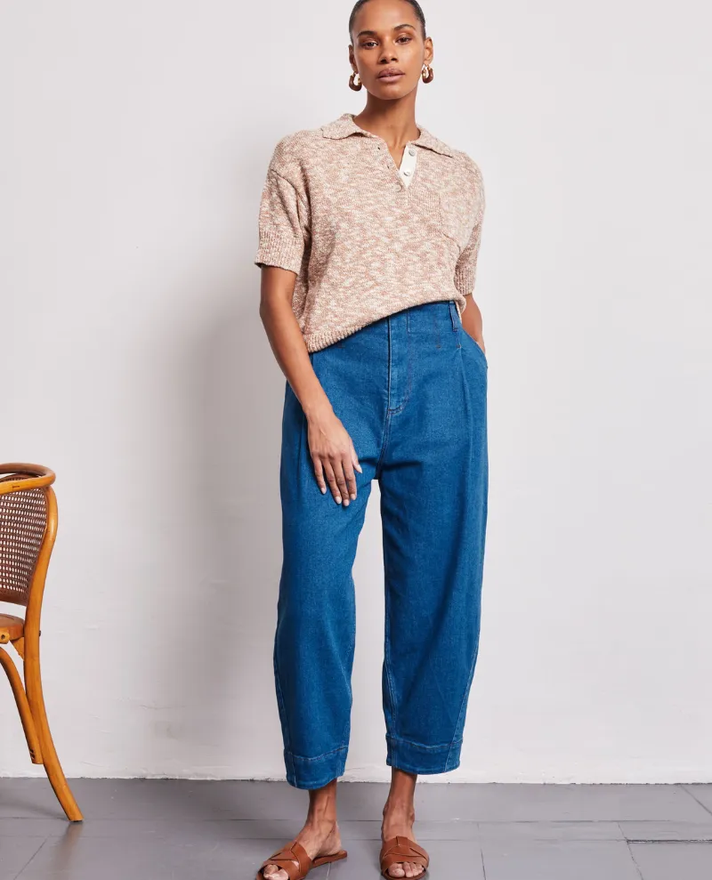 Vivere Waverly Blue Barrel Jeans