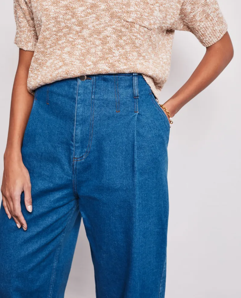 Vivere Waverly Blue Barrel Jeans