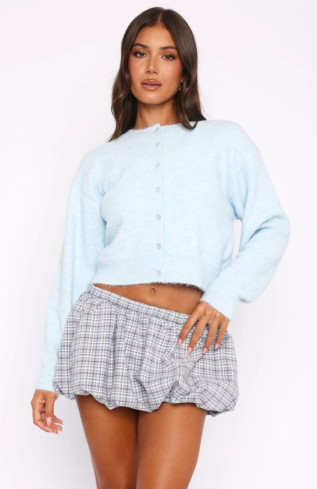 Warm Whispers Knit Cardigan Baby Blue