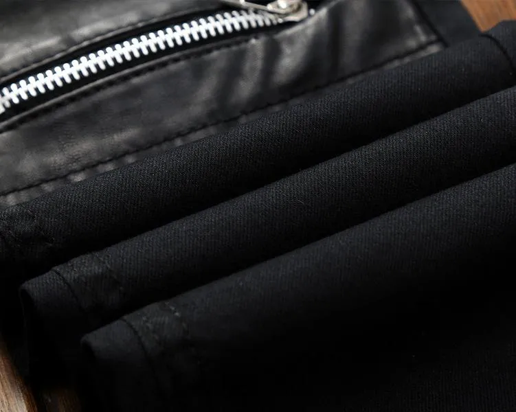 West Louis™ Black Masculina Cotton Jeans