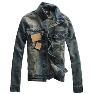 West Louis™ Casual Washed Cotton Jeans Jacket