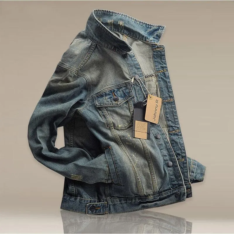 West Louis™ Casual Washed Cotton Jeans Jacket